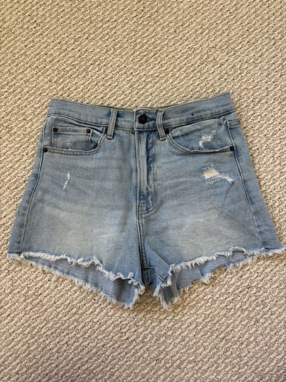 Abercrombie & Fitch Women’s Denim Shorts Size 26/2 Light Wash Jean High Rise